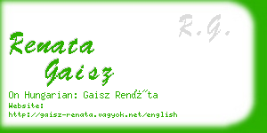 renata gaisz business card